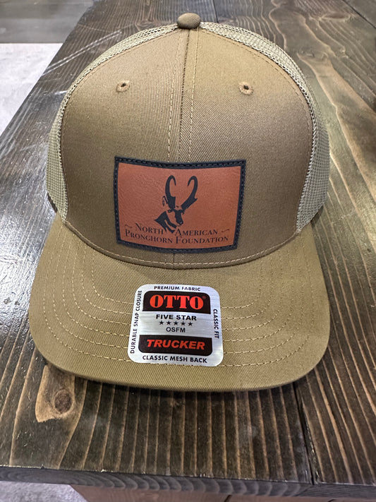 NAPF Leather Patch Trucker
